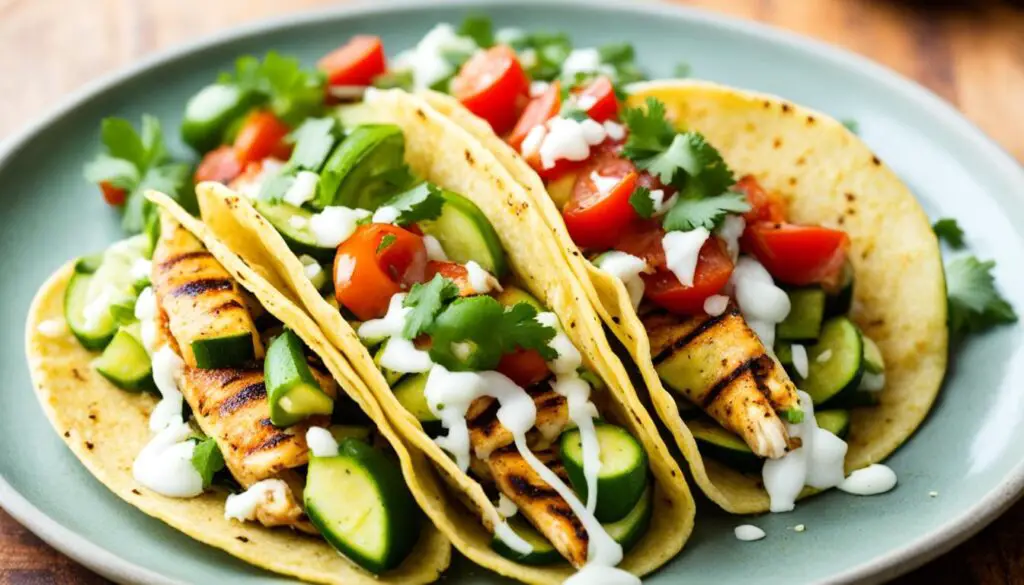 Baja Chicken With Zucchini Shell Tacos