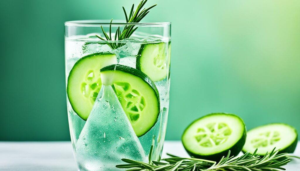 Cucumber and Rosemary Water