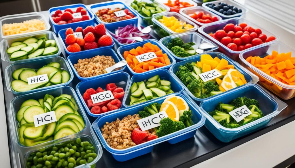 HCG diet meal prepping