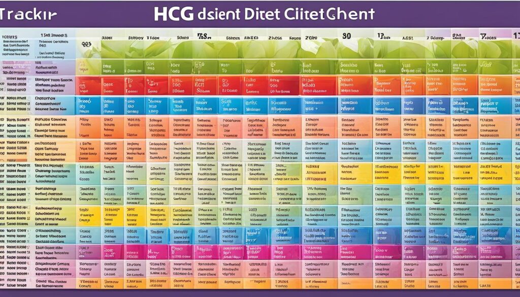 HCG diet tracking chart
