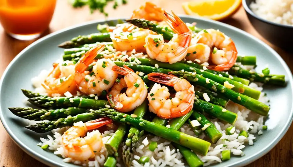 Spicy Shrimp And Asparagus Stir-Fry