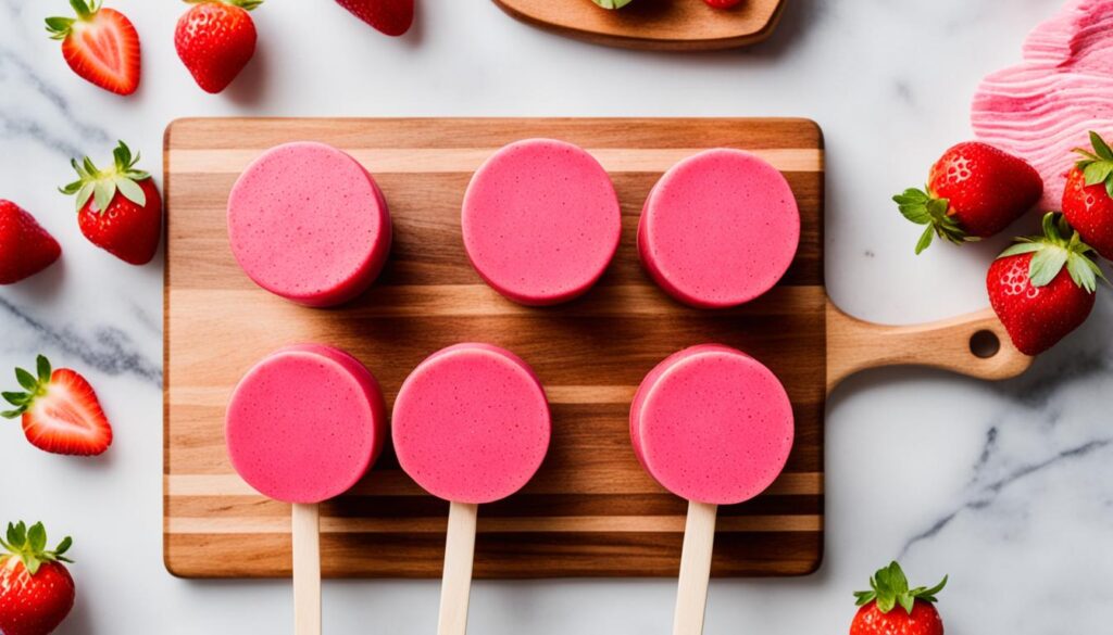 Strawberry Sorbet Pops