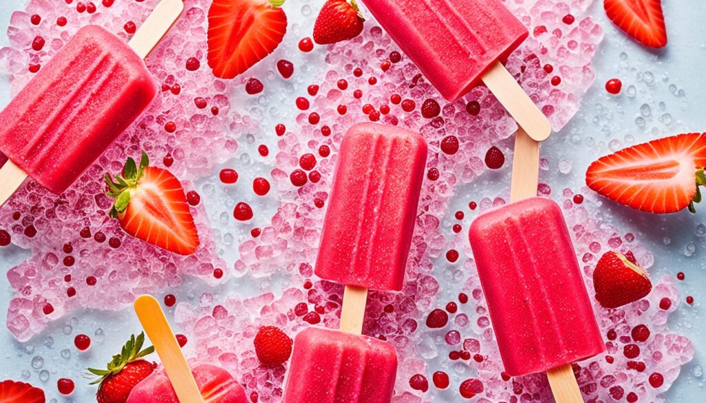 Strawberry Sorbet Pops