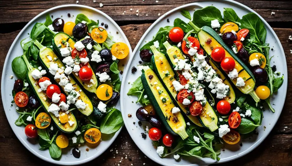 Vegetarian Zucchini Boats