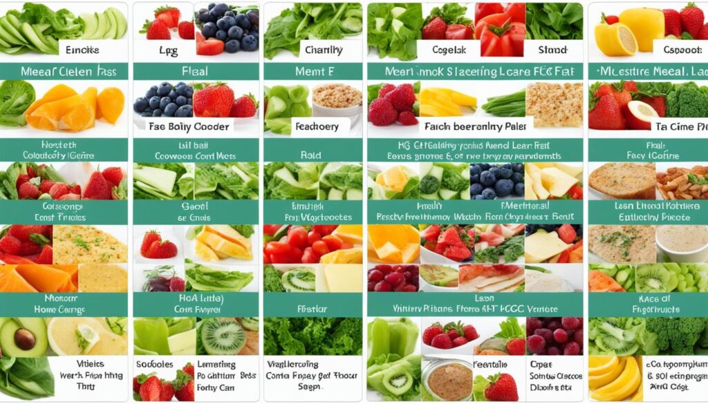 sample HCG diet meal plan